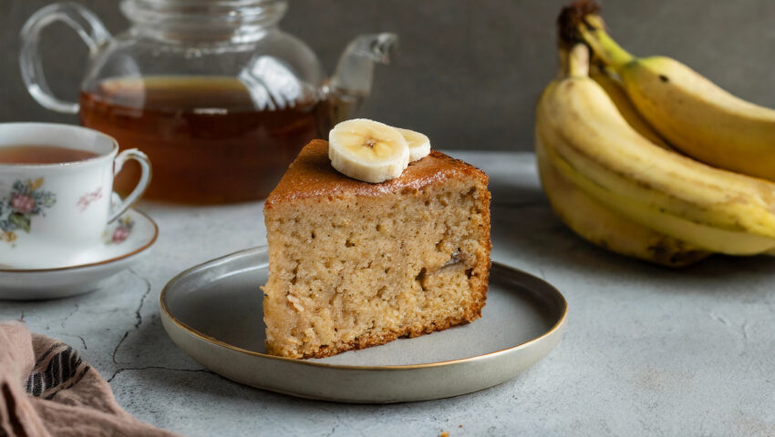 Receita de bolo de banana funcional